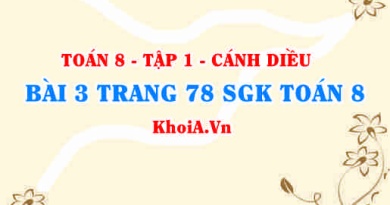 Bài 3 trang 78 SGK Toán 8 tập 1 Cánh Diều